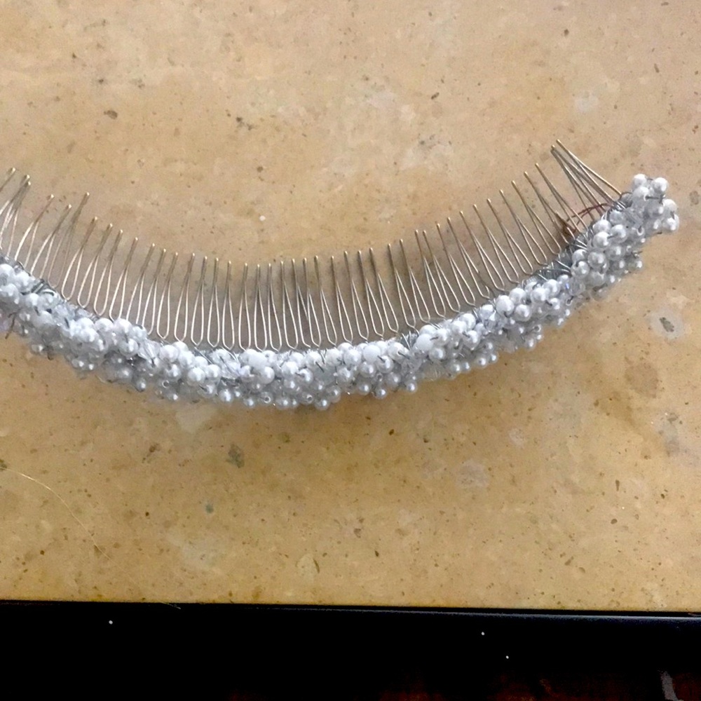 Tiara with pearls handmade